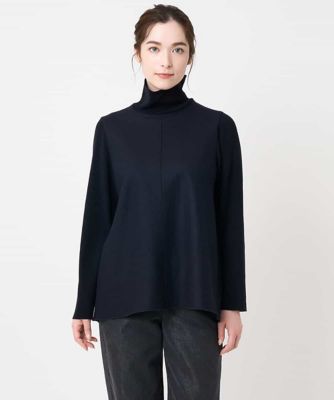 CHRISTIAN AUJARD（Women/小さいサイズ）/クリスチャンオジャールS タートルネックジャージートップス 57ネイビー 【三越伊勢丹/公式】