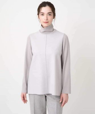 CHRISTIAN AUJARD（Women/小さいサイズ）/クリスチャンオジャールS タートルネックジャージートップス 91ライトグレー 【三越伊勢丹/公式】