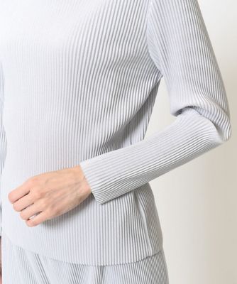 軽い・保温性・セットアップ対応］プリーツデザインカットソー