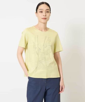 CHRISTIAN AUJARD（Women/小さいサイズ）/クリスチャンオジャールS ＰＡＲＩＳ風景プリントＴシャツ