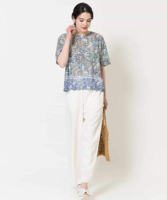 セットアップ対応］フローラルドットプリントカットソー | CHRISTIAN