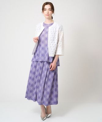 レーシータイルプリントカットソー