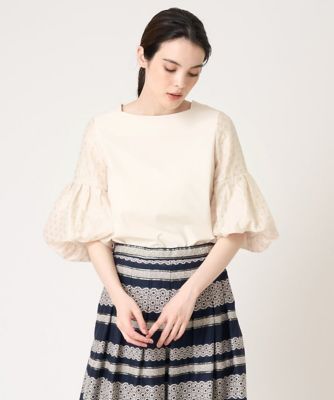 ＜CHRISTIAN AUJARD（Women/小さいサイズ）＞ドットボリュームスリーブカットソー