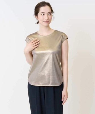 ＜CHRISTIAN AUJARD（Women/小さいサイズ）＞箔プリントベーシックカットソー