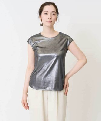 CHRISTIAN AUJARD（Women/小さいサイズ）/クリスチャンオジャールS 箔プリントベーシックカットソー 93ダークグレー トップス【三越伊勢丹/公式】