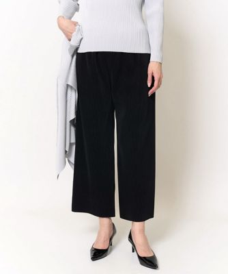 【SALE】CHRISTIAN AUJARD（Women/小さいサイズ）/クリスチャンオジャールS [軽い・保温性・セットアップ対応]プリーツデザインパンツ ブラック94 パンツ・ズボン【三越伊勢丹/公式】