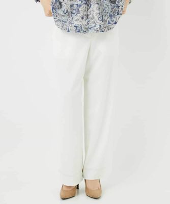 【SALE】CHRISTIAN AUJARD（Women/小さいサイズ）/クリスチャンオジャールS ウエストゴムストレートパンツ ホワイト90 パンツ・ズボン【三越伊勢丹/公式】