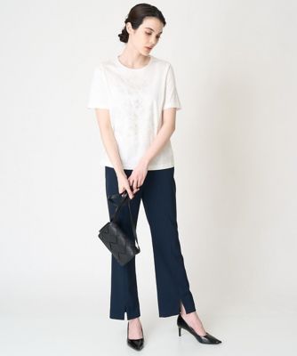 スリット入り美シルエットパンツ