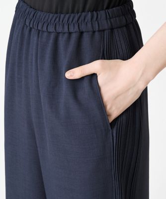 サイドプリーツワイドパンツ