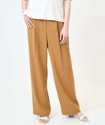 CHRISTIAN AUJARD（Women/小さいサイズ）/クリスチャンオジャールS タック入りセミワイドパンツ 83ブラウン パンツ・ズボン【三越伊勢丹/公式】