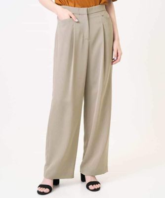 CHRISTIAN AUJARD（Women/小さいサイズ）/クリスチャンオジャールS タック入りセミワイドパンツ 92グレージュ パンツ・ズボン【三越伊勢丹/公式】