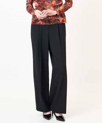 CHRISTIAN AUJARD（Women/小さいサイズ）/クリスチャンオジャールS タック入りセミワイドパンツ 94ブラック パンツ・ズボン【三越伊勢丹/公式】