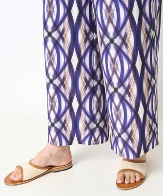 ウエストゴムプリントパンツ