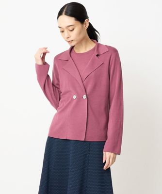 ＜CHRISTIAN AUJARD（Women/小さいサイズ）＞［アンサンブル対応］襟付ニットカーディガン