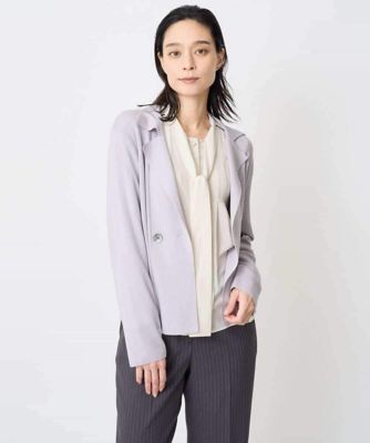 CHRISTIAN AUJARD（Women/小さいサイズ）/クリスチャンオジャールS [アンサンブル対応]襟付ニットカーディガン 91ライトグレー トップス【三越伊勢丹/公式】