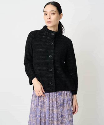 CHRISTIAN AUJARD（Women/小さいサイズ）/クリスチャンオジャールS ラメニットバージャケット 94ブラック コート・ジャケット【三越伊勢丹/公式】