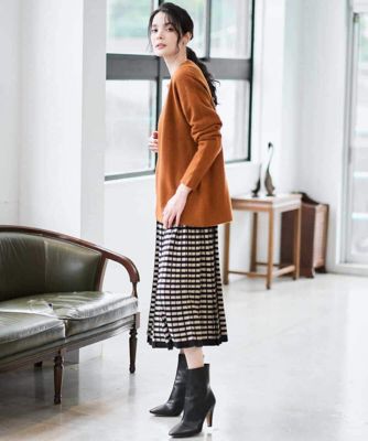 アンサンブル対応］カシミヤシルクニットカーディガン