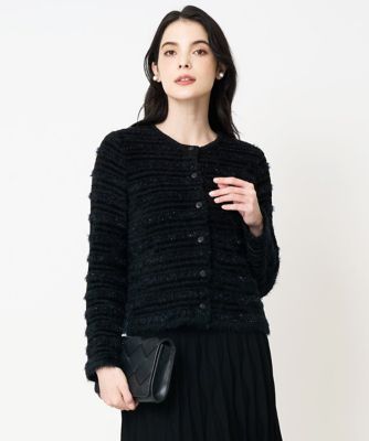 ＜CHRISTIAN AUJARD（Women/小さいサイズ）＞ファンシーツイードニットジャケット