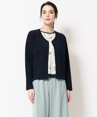 ＜CHRISTIAN AUJARD（Women/小さいサイズ）＞パイピングデザインカーディガン