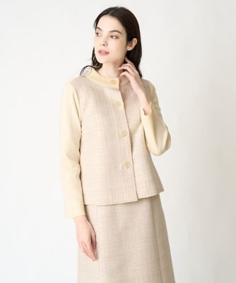 ＜CHRISTIAN AUJARD（Women/小さいサイズ）＞異素材コンビデザイン羽織