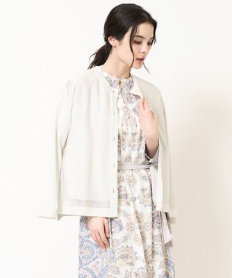 ＜CHRISTIAN AUJARD（Women/小さいサイズ）＞［吸水速乾・接触冷感］透かしデザインニットカーディガン