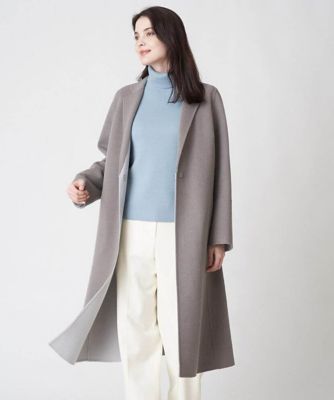 ＜CHRISTIAN AUJARD（Women/小さいサイズ）＞ウールリバーロングコート