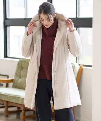 CHRISTIAN AUJARD（Women/小さいサイズ）/クリスチャンオジャールS [暖か・軽い]フーディーダウンコート 80アイボリー コート・ジャケット【三越伊勢丹/公式】