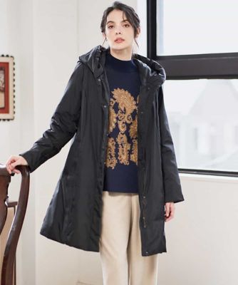 CHRISTIAN AUJARD（Women/小さいサイズ）/クリスチャンオジャールS [暖か・軽い]フーディーダウンコート 94ブラック コート・ジャケット【三越伊勢丹/公式】