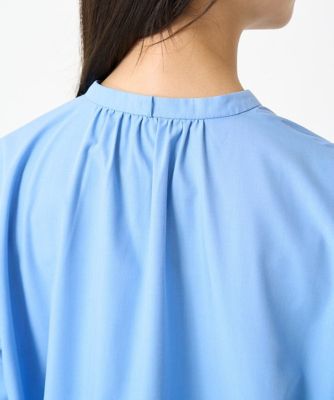 【小さいサイズ】リボンタイ付きパール調釦ブラウス／洗える
