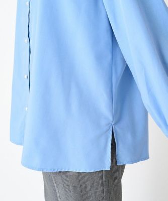 【小さいサイズ】リボンタイ付きパール調釦ブラウス／洗える