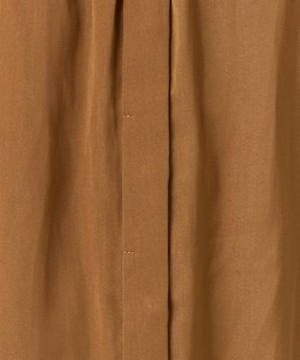 【小さいサイズ】起毛サテンバンドカラーブラウス／洗える