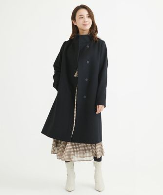【小さいサイズ】スクエア幾何柄ボウタイシフォンブラウス／洗える