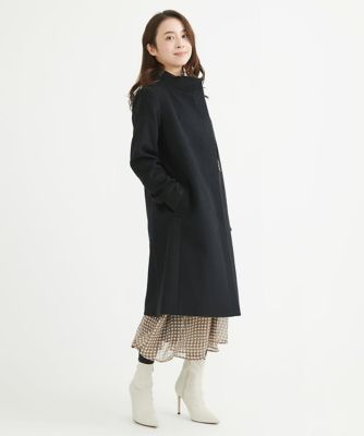 【小さいサイズ】スクエア幾何柄ボウタイシフォンブラウス／洗える