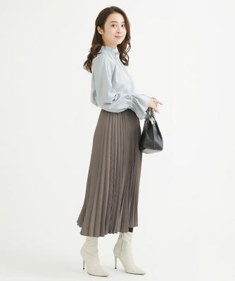 【小さいサイズ】シャーリングデザインブラウス／洗える