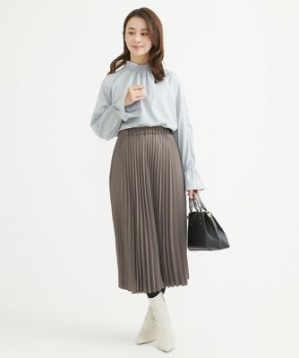 【小さいサイズ】シャーリングデザインブラウス／洗える