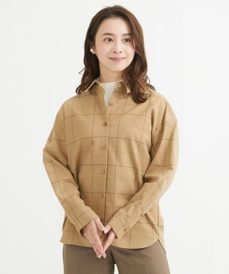 【小さいサイズ】ウーリッシュウィンドペンシャツブラウス／洗える