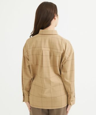 【小さいサイズ】ウーリッシュウィンドペンシャツブラウス／洗える