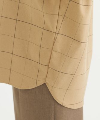 【小さいサイズ】ウーリッシュウィンドペンシャツブラウス／洗える