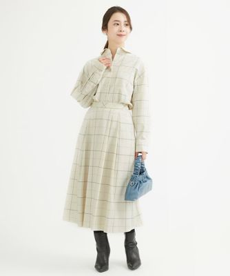 【小さいサイズ】ウーリッシュウィンドペンシャツブラウス／洗える