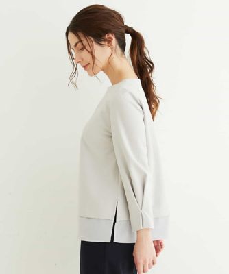 【小さいサイズ／制菌加工／洗える】シフォンヘムブラウス