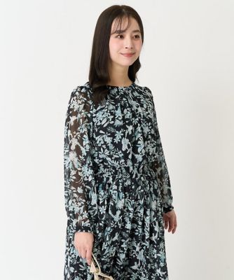 小さいサイズ】花柄シフォンブラウス／洗える／セットアップ対応 | MK