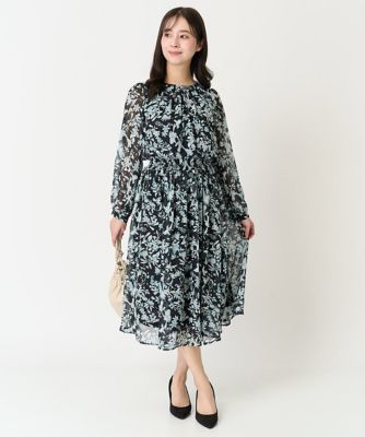 小さいサイズ】花柄シフォンブラウス／洗える／セットアップ対応 | MK