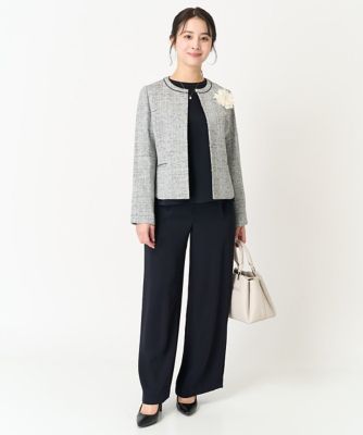 【小さいサイズ】タックフリルデザインスリーブブラウス／撥水加工／洗える