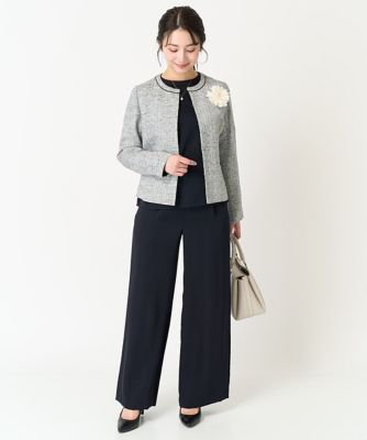 【小さいサイズ】タックフリルデザインスリーブブラウス／撥水加工／洗える