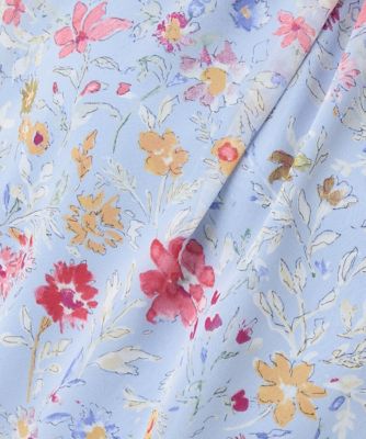 【小さいサイズ】花柄シフォンブラウス／洗える