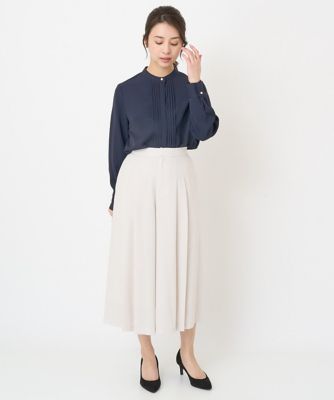 【小さいサイズ】ピンタックデザインブラウス／洗える
