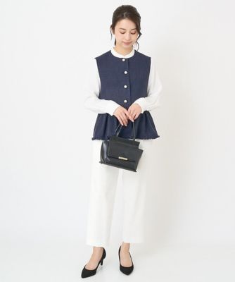 【小さいサイズ】ピンタックデザインブラウス／洗える