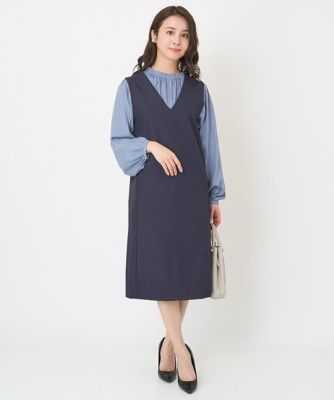 【小さいサイズ】サテンフリルネックブラウス／接触冷感／洗える
