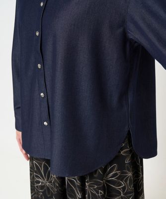 小さいサイズ】デニムライクシャツブラウス／洗える | MK MICHEL KLEIN