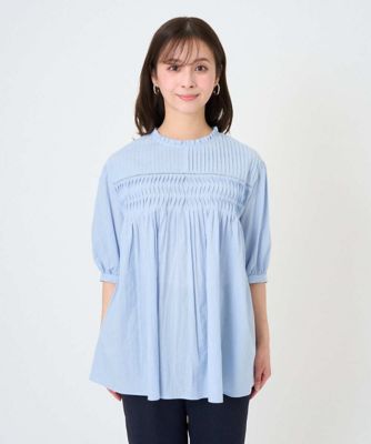小さいサイズ】コットンピンタックチュニックブラウス／洗える | MK